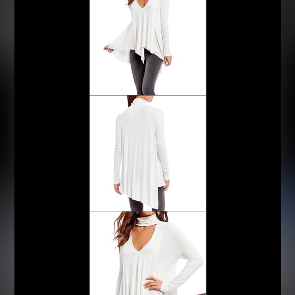 Free People Tops Free People Uptown Turtleneck Sz Large in white - Picture 2 of 8